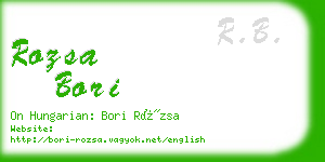 rozsa bori business card